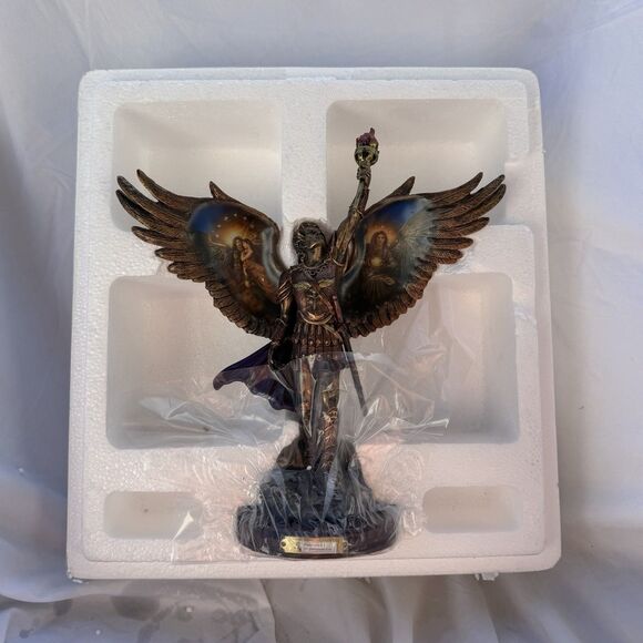 Bradford Exchange St. UrielProtector of Truth Sculpture  Howard David Johnson Uriel Protector of Truth Bronze Sculpture Bradford Exchange
